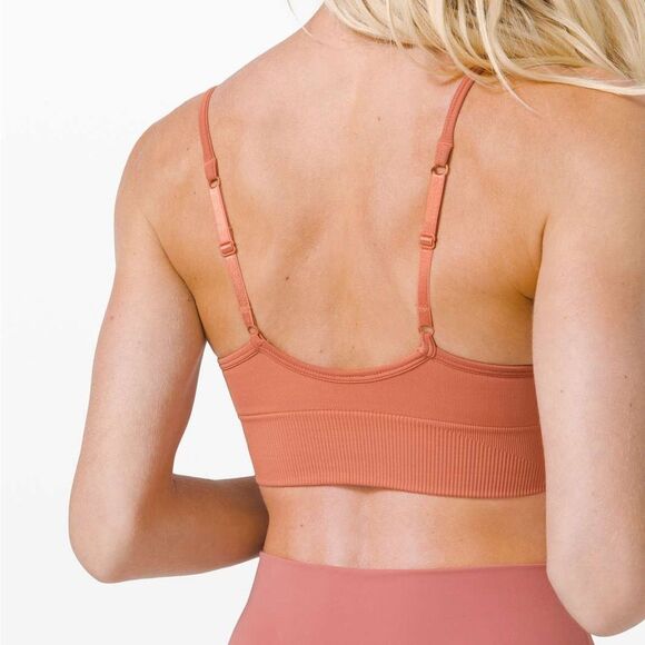Lululemon Women's Ebb and Flow Convertible Sports Bra in Rustic Coral C/D Cup - Picture 2 of 9